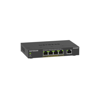 5-Port Gigabit Ethernet SOHO Unmanaged Switch with 4-Ports PoE+ (63W) GS305Pv3