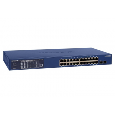 24-Port Gigabit Ethernet PoE+ Smart Switch w/ optional Remote/Cloud Management and 2 SFP Ports (380W) GS724TPP