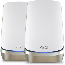 Orbi 960 Series Quad-Band WiFi 6E Mesh System, 10.8Gbps, 10 Gig Port, 2-Pack