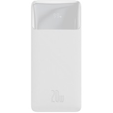 Універсальна мобільна батарея Baseus Bipow 10000mAh, PD 20W, USB-C, 2xUSB QC 3.0 (white) (PPDML-L02)