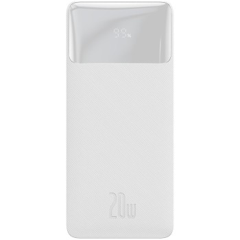 Універсальна мобільна батарея Baseus Bipow 10000mAh, PD 20W, USB-C, 2xUSB QC 3.0 (white) (PPDML-L02)