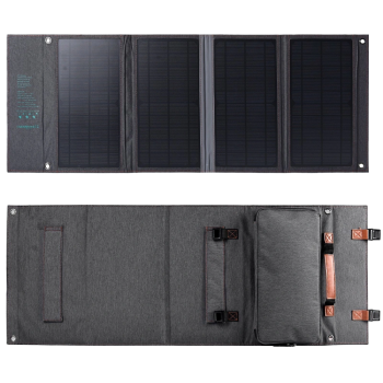 Портативная солнечная панель, 36 Вт зарядное устройство, USB-C 20W, USB-A 18W5 x 160) 2E